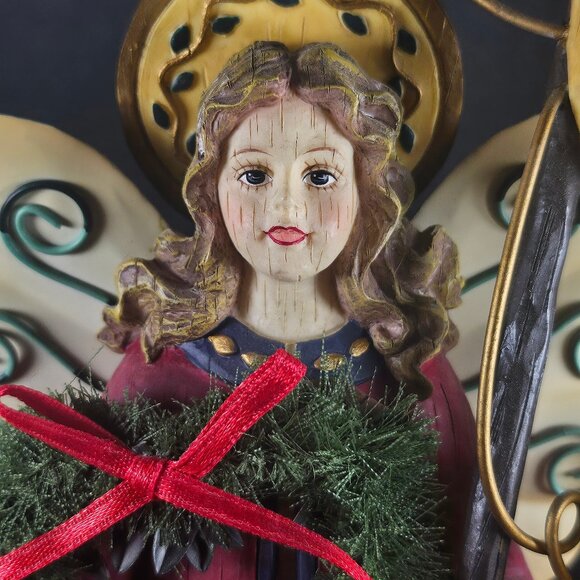 Vintage 2000 Demdaco Angel Christmas Figurine. Friendship/Joy/Peace. Signed - Picture 4 of 12